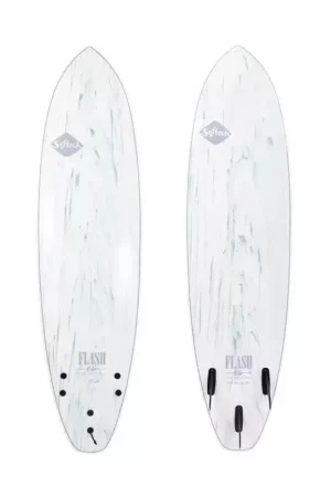 Planche de surf Softech Flash Eric Geiselman FCS II 5´7 White Marble Bon Marché