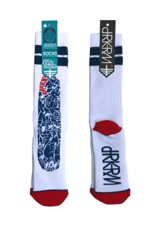 Seulement Aujourd'hui Chaussettes skate DARKROOM Angel Dust Blanc