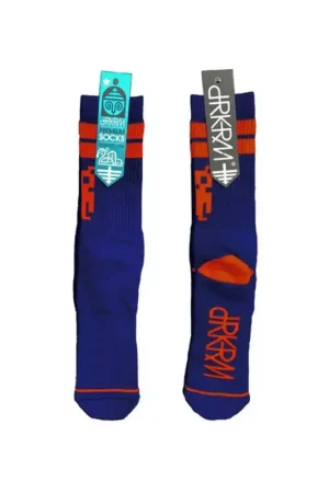 Chaussettes skate DARKROOM Invader Bleu Promotion Saisonnière