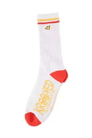 Jusqu'à Épuisement Des Stocks Chaussettes skate KROOKED Og Bird Blanc
