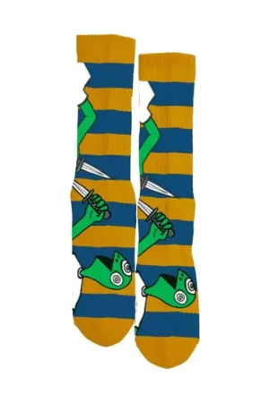 Commander Vite Chaussettes skate TOY MACHINE Kill Art Crew Multicolore