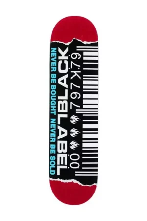 Vente Directe Plateau skate BLACK LABEL Barcode Ripped 8.5