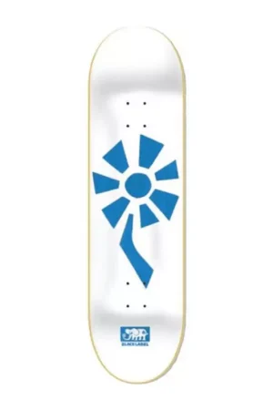 Plateau skate BLACK LABEL Flower Power Blanc/Bleu 8.5 Prix Promo