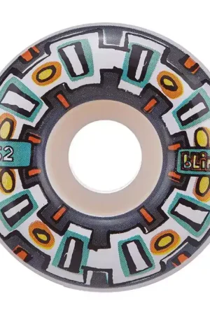 Certifié Roues skate BLIND (x4) Round Space V2 Bleu 52mm