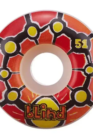 Roues skate BLIND (x4) Round Space V2 Rouge Orange 51mm Authentique