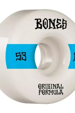 Prix Cassé Roues skate BONES (x4) 100S V4 14 Wide Blanc 100A 53mm