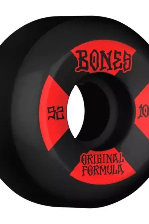 Commander Maintenant Roues skate BONES (x4) 100S V5 4 Sidecut Noir 100A 52mm