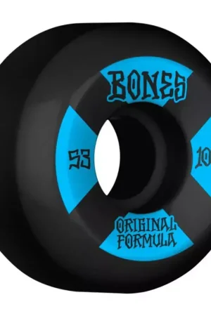 Super Prix Roues skate BONES (x4) 100S V5 4 Sidecut Noir 100A 53mm