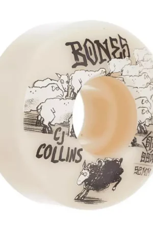 Satisfait Ou Remboursé Roues skate BONES (x4) Stf V3 Collins Sheep Blanc 99A 52mm
