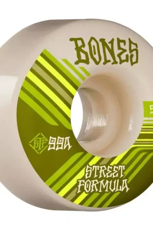 Roues skate BONES (x4) Stf V4 Retros Wide Vert 99A Réduction