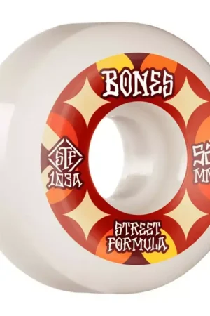 Roues skate BONES (x4) Stf V5 Retros Sidecut Orange 103A Quantité Limitée