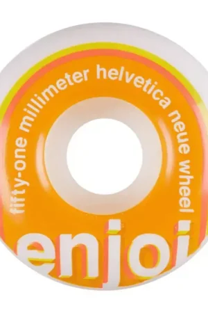 Promotion Saisonnière Roues skate ENJOI (x4) Helvetica Neue Blanc 51mm