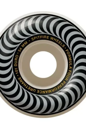 Satisfait Ou Remboursé Roues skate SPITFIRE (x4) F4 Classics Blanc 101D 54mm