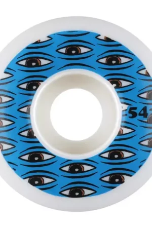 Roues skate TOY MACHINE (x4) All Seeing Blanc 100A 54mm Dernier Modèle