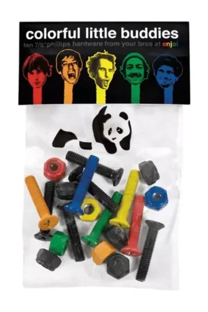 Retour Gratuit Visserie skate ENJOI Color Cruci 0.75 Pouce Multicolore