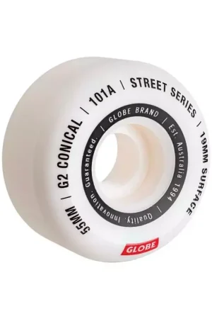 Roues Skate GLOBE G2 Conical Street Wheel White Vente Flash