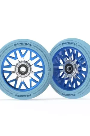 Paire de roues trottinette FUZION Imperial Baby Blue/Blue 110mm Petit Prix