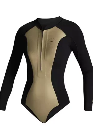 Offre Spéciale Combinaison shorty femme MYSTIC Sway 2/2mm Front Zip ´Black Serie´ Black / Gold