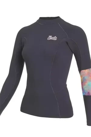 Soldes Top néoprène femme MYSTIC Lunar L/S 2mm Dark Grey