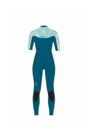 Solde Combinaison intégrale femme NEILPRYDE Spark 3/2 Back Zip Petrol/Floral