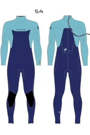 Combinaison intégrale junior NEILPRYDE Dolphin Youth 5/4 Back Zip Navy/Light Blue Authentique