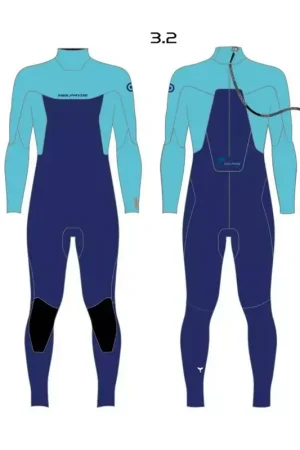 Prix Cassé Combinaison intégrale junior NEILPRYDE Dolphin Youth 3/2 Back Zip Navy/Light Blue