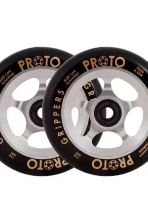 Pas Cher Paire de roues trottinette PROTO Gripper Black/Raw 110mm
