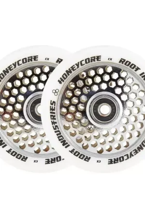 Super Prix Paire de roues trottinette ROOT INDUSTRIES Honey Blanc Mirror 110mm