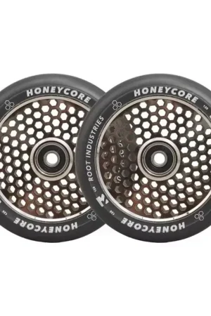 Prix Cassé Paire de roues trottinette ROOT INDUSTRIES Honey Noir Mirror 120mm