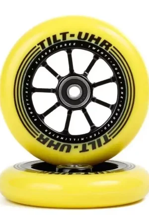 Paire de roues trottinette TILT UHR Jaune 110mm Satisfait Ou Remboursé