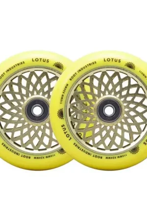 Acheter En Ligne Paire de roues trottinette ROOT INDUSTRIES Lotus Radiant Yellow 110mm