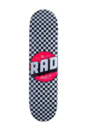 Prix Choc Plateau de skate RAD Checker Noir/Blanc 8.0