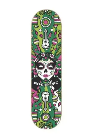 Acheter En Ligne Plateau de skate HYDROPONIC Mexican Skull 2.0 Green Catrina 8.0