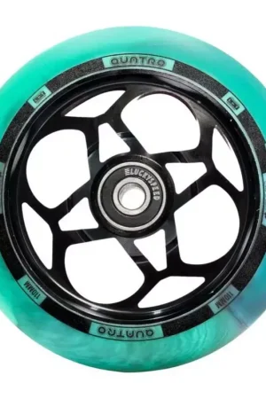 Authentique Roue trottinette LUCKY Quatro Noir/Bleu-vert 110mm
