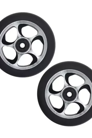 Paire de roues trottinette PREY Feel Argent/Noir 110mm Meilleur Choix