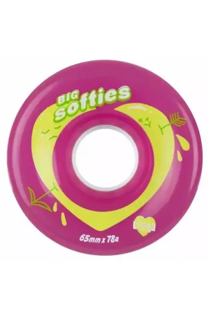 Roues roller CHAYA Big Softies Clear Pink 65mm*37mm/78a (pack de 4) Super Prix