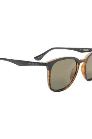 Pas Cher Lunettes de soleil MUNDAKA Bianka Matte Black & Brown Tort