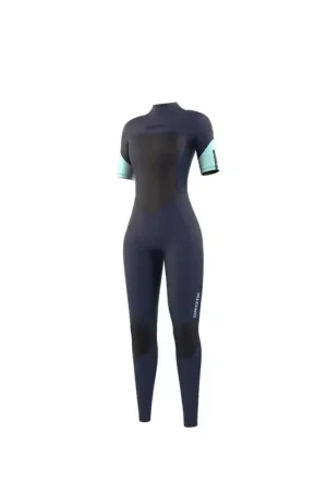 Combinaison intégrale femme MYSTIC Brand Shortarm 3/2mm Backzip Flatlock Night Blue Affaire À Saisir