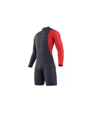 Combinaison shorty MYSTIC Marshall Longarm 3/2mm Frontzip Navy / Red Usine Directe