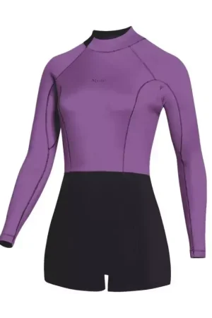 Populaire Combinaison shorty femme MYSTIC Lunar Longarm 2/2mm Backzip Sunset Purple