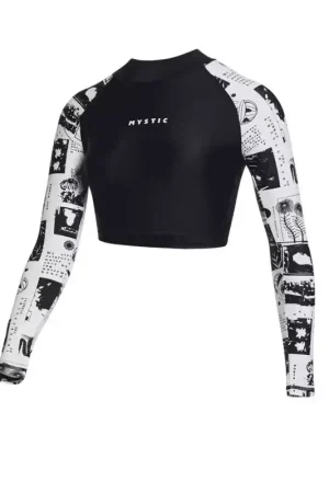 Lycra femme MYSTIC Jayde L/S Crop Rashvest Off White Top Vente