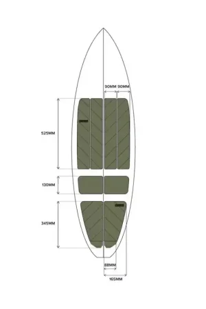 Pad surf MYSTIC Ambush Full Deckpad Classic Shape Army Expédié Aujourd'hui