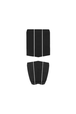 Certifié Pad surf MYSTIC 3 Piece Tail + Front Traction Pad Black