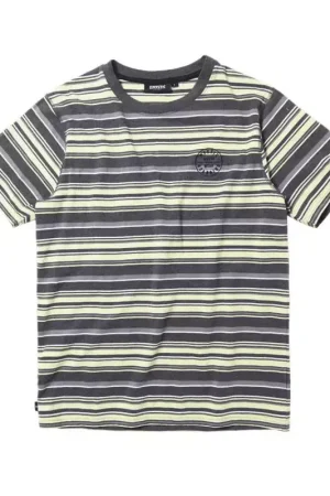 Tee shirt MYSTIC The Stripe Tee Pastel Yellow Expédié Aujourd'hui