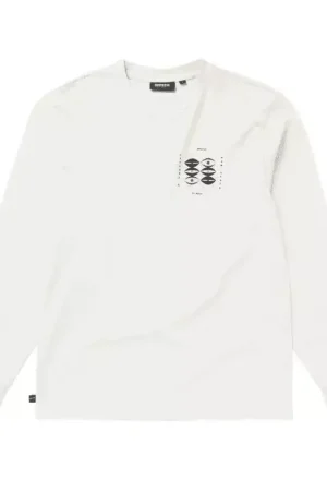 Réduction Tee shirt MYSTIC Tresspass L/S Tee Off White