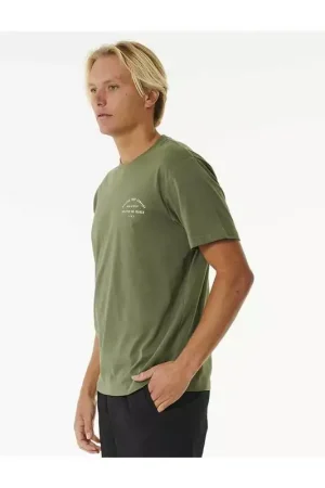 Offre Du Jour Tee shirt RIPCURL Vaporcool Bridge Dark Olive S