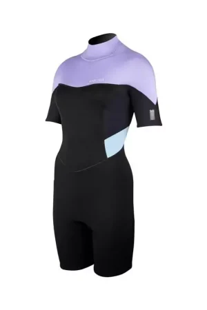 Haute Qualité Combinaison shorty femme PROLIMIT Fire Backzip 2/2 Q-lining FL Lavender/Black