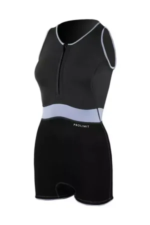Combinaison femme short jane PROLIMIT Fire Sleeveless Frontzip 2/2 Q-lining FL Blue/Grey Affaire À Saisir