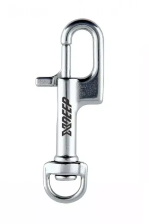 Certifié Mousqueton targette à émerillon inox - 80mm