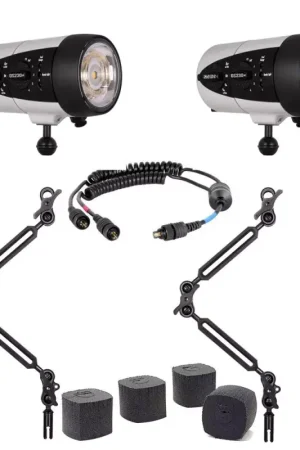 Vente Flash Pack 2 Flashs DS230 Vidéo avec Bras et Cordon Synchro